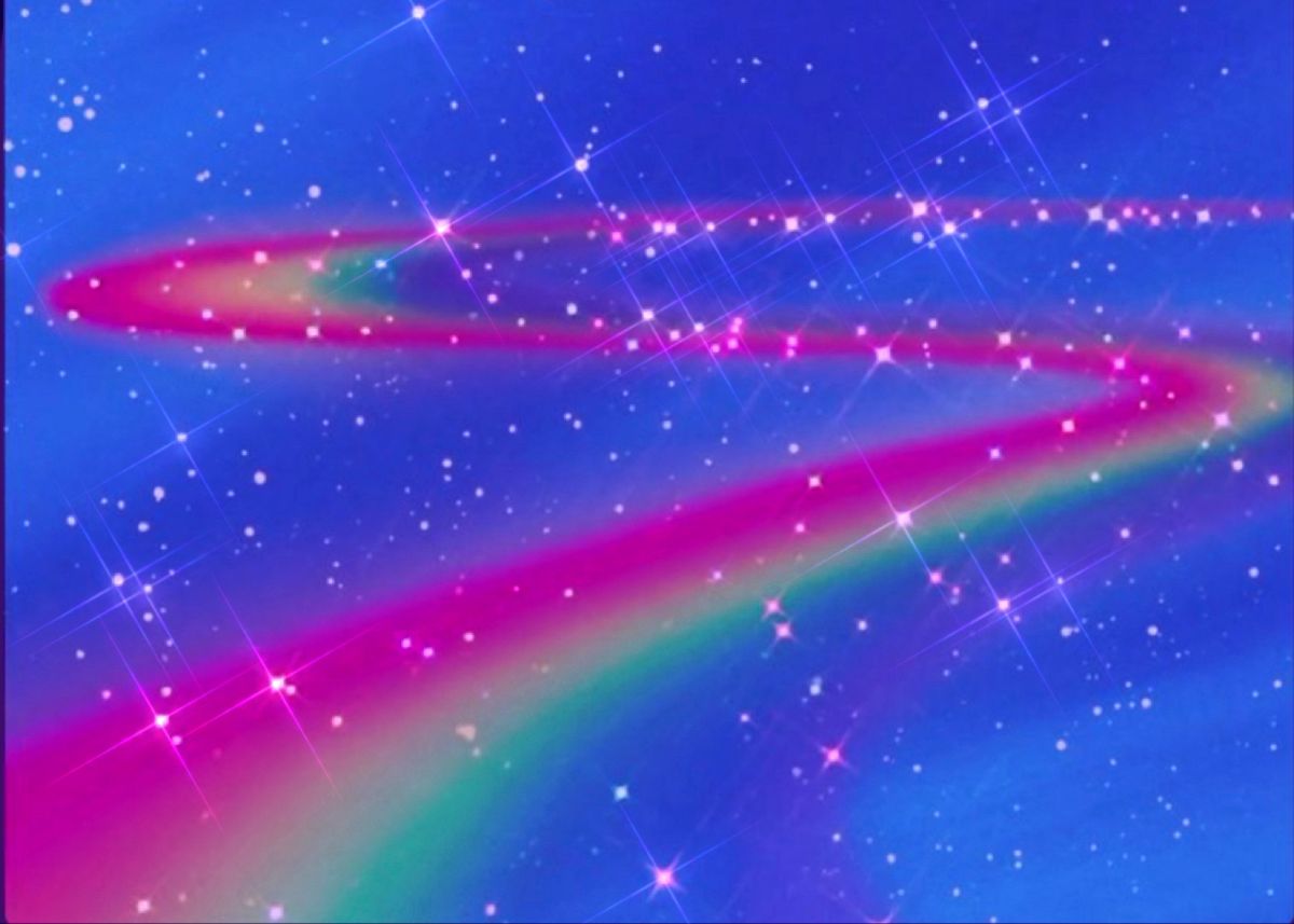 A beautiful sparkly rainbow!
